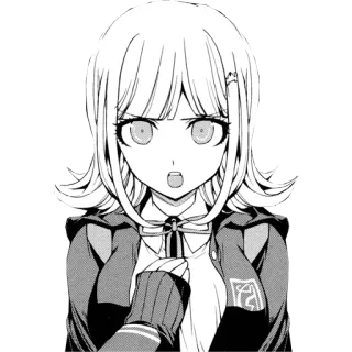 😠 Chiaki Nanami Danganronpa anime, manga, game, danganronpa, chiaki nanami telegram sticker