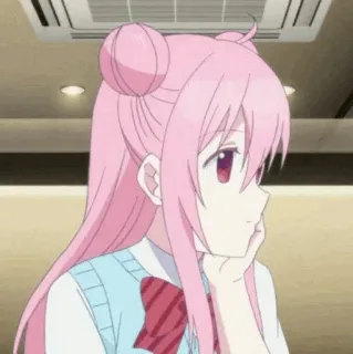 🍭 アニメ, 女の子, ピンク髪, キャラクター, 漫画 telegram sticker