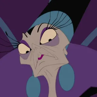🍂 Yzma The Emperor's New Groove Disney, villano, dibujos animados, Yzma, El Emperador y sus Locuras, malvado, personaje telegram sticker
