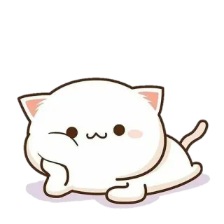 💈 Katze, süß, Mochi, Tier, Kätzchen telegram sticker