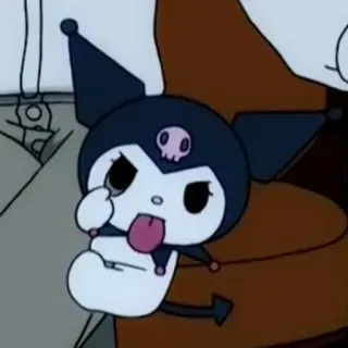 🙄 Kuromi Kuromi, anime, cartoon, cute, devil, skull whatsapp sticker