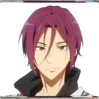 🌊 Rin Matsuoka Free! Аниме, Мужской, Рыжие волосы, Персонаж, Мацуока telegram sticker