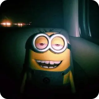 😄 Minion Despicable Me minion, despicable me, tired, stoned, funny, drowsy, meme telegram sticker