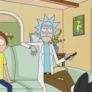🛸 Rick Sanchez Rick and Morty Cartoon, TV-Serie, Science-Fiction, Erwachsenenanimation telegram sticker