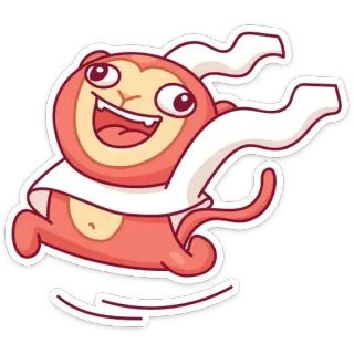 😜 원숭이, 만화, 동물, 귀여운, 스티커 telegram sticker