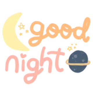 🌃 Good Night boa noite, lua, estrelas, planeta, sono, noite, saudação telegram sticker