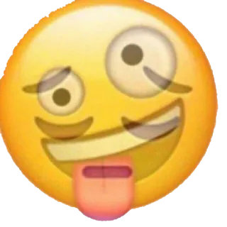 😔 эмодзи, лицо, смешной, выражение, безумный whatsapp sticker
