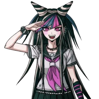 😃 Ibuki Mioda Danganronpa Anime, Charakter, Salut, Schuluniform, Ibuki Mioda telegram sticker
