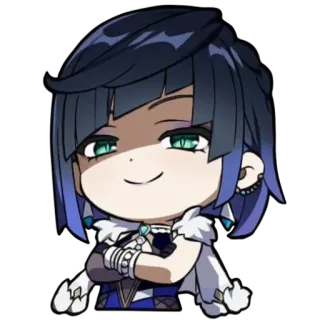😈 Yelan Genshin Impact Genshin Impact, Yelan, Anime, Chibi, Videojuego, Sticker telegram sticker