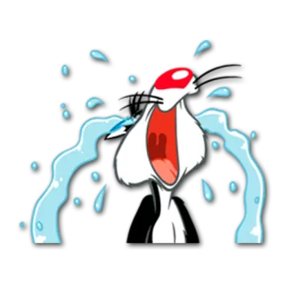 😭 Sylvester Looney Tunes crying, cartoon, cat, sad, tears telegram sticker