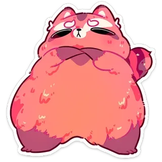🙄 raccoon, animal, cute, kawaii, pink, fluffy telegram sticker