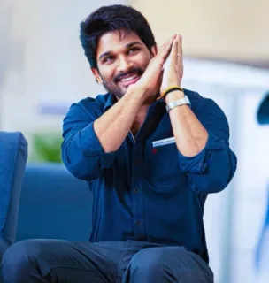 🙏 Allu Arjun Actor indio, Celebridad, Tollywood, Hombre, Retrato telegram sticker