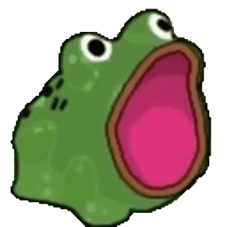 😱 frog, pog, pogchamp, meme, reaction whatsapp sticker