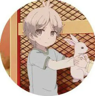 ❤️ Anime, Junge, Hase, Niedlich, Aufkleber telegram sticker