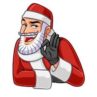 👌 Santa Claus 圣诞老人, 圣诞节, 冬天, 节日, 庆祝 telegram sticker
