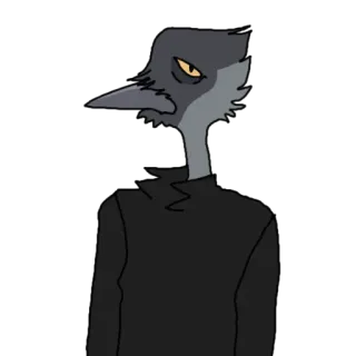 😪 cartone animato, uccello, personaggio telegram sticker