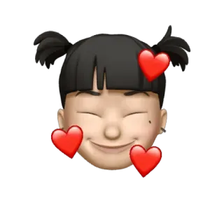 🥰 Эмодзи, Лицо, Любовь, Сердце, Счастливый, Девушка telegram sticker