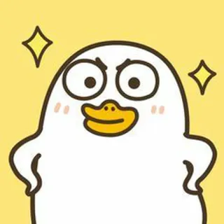 🐣 เป็ด, การ์ตูน, สัตว์, น่ารัก, สีเหลือง, ตัวละคร telegram sticker