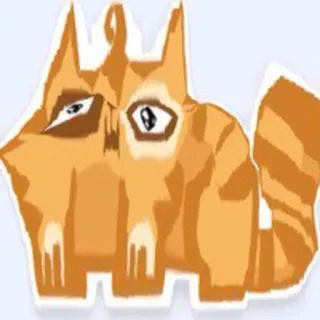 🤯 kartun, rubah, hewan, oranye telegram sticker