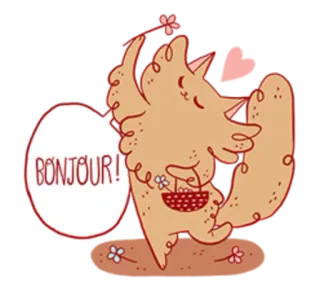 😻 BONJOUR! кот, бонжур, французский, приветствие, милый, животное telegram sticker