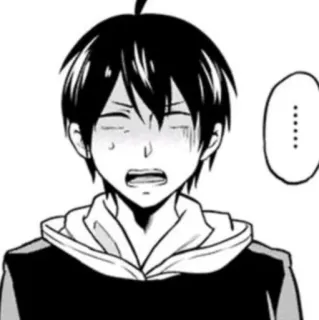 😵 ...... Anime, Mangá, Expressão, Preocupado, Personagem telegram sticker