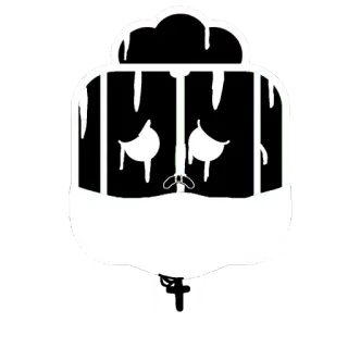 🖤 cartoon, character, sad, snow telegram sticker