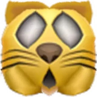 🙀 animal, emoji, expression, drôle, dessin animé telegram sticker