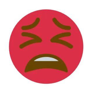 😡 emoji, angry, upset, red telegram sticker