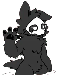 🖤 Antro, Furry, Criatura, Monstro telegram sticker