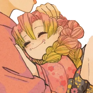 ❤️ Mitsuri Kanroji Demon Slayer Anime, Carino, Chibi, Sorriso, Kawaii telegram sticker