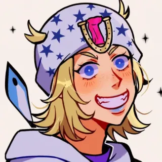 😁 Johnny Joestar JoJo's Bizarre Adventure Anime, Manga, Personaje, Jojo, JJBA, Johnny Joestar, Funny Valentine, Steel Ball Run telegram sticker