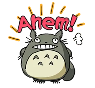 😎 Totoro My Neighbor Totoro Ahem! Anime, Studio Ghibli, Totoro, Cartone animato, Divertente, Carino telegram sticker