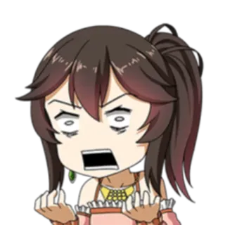 😱 wütend, frustriert, Anime, Cartoon, Ausdruck, verärgert, Figur, gereizt whatsapp sticker