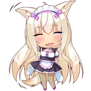 ☺️ Anime, Maid, Neko, Carino, Chibi telegram sticker