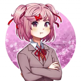 💕 Natsuki Doki Doki Literature Club! Anime, Manga, Doki Doki Literature Club, Natsuki, Słodkie, Kawaii telegram sticker