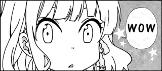 😯 WOW anime, girl, wow, manga, expression telegram sticker