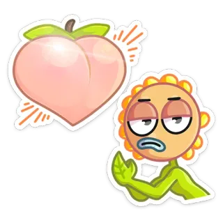 ❤️ pfirsich, emoji, mittelfinger, beleidigend, cartoon, figur whatsapp sticker