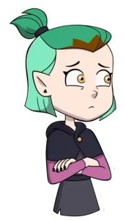 😟 Amity Blight The Owl House hoạt hình, phù thủy, nhân vật, phim hoạt hình, Disney telegram sticker