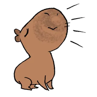 🙂 chuột lang nước, động vật, gặm nhấm, dễ thương, hoạt hình telegram sticker