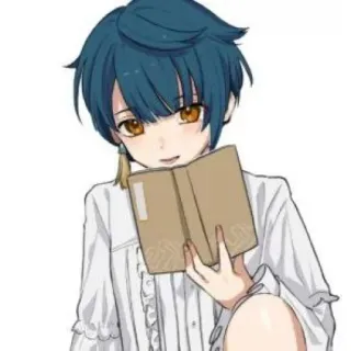 📎 Xingqiu Genshin Impact xingqiu, genshin impact, anime, personaggio, videogioco, libro whatsapp sticker