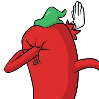 🤯 고추, 음식, 만화, 채소, 빨간색, 웃긴 telegram sticker