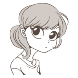 🙄 kartun, gadis, anime, imut, potret, gambar telegram sticker