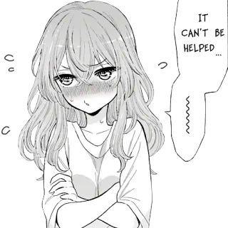😳 IT CAN'T BE HELPED... Аниме, Манга, Девушка, Выражение, Рисунок telegram sticker