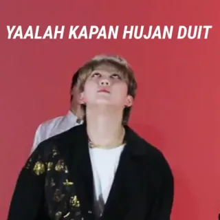 🤞 YAALAH KAPAN HUJAN DUIT мем, смешно, деньги, дождь, юмор whatsapp sticker