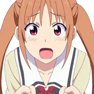👩 anime, garota, desenho animado, chorando, triste telegram sticker
