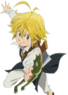 😜 Meliodas Seven Deadly Sins Anime, Mangá, Personagem, Fantasia, Espada telegram sticker