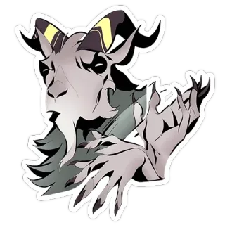 🥵 capra, corna, mostro, fantasy, creatura telegram sticker