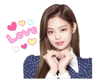 ❤️ Love amor, corazones, kpop, jennie, lindo, chica telegram sticker