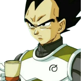 ☕️ Vegeta Dragon Ball Z 애니메이션, 드래곤볼, 베지터, 사이어인, 왕자, 술 telegram sticker
