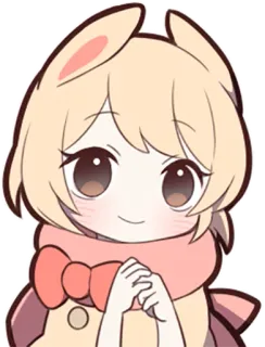🙂 动漫, 兔子, 可爱, 卡通, 卡哇伊, Q版, 兔耳朵 telegram sticker